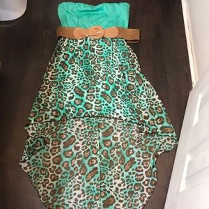 Urban Rose high low strapless dress EUC